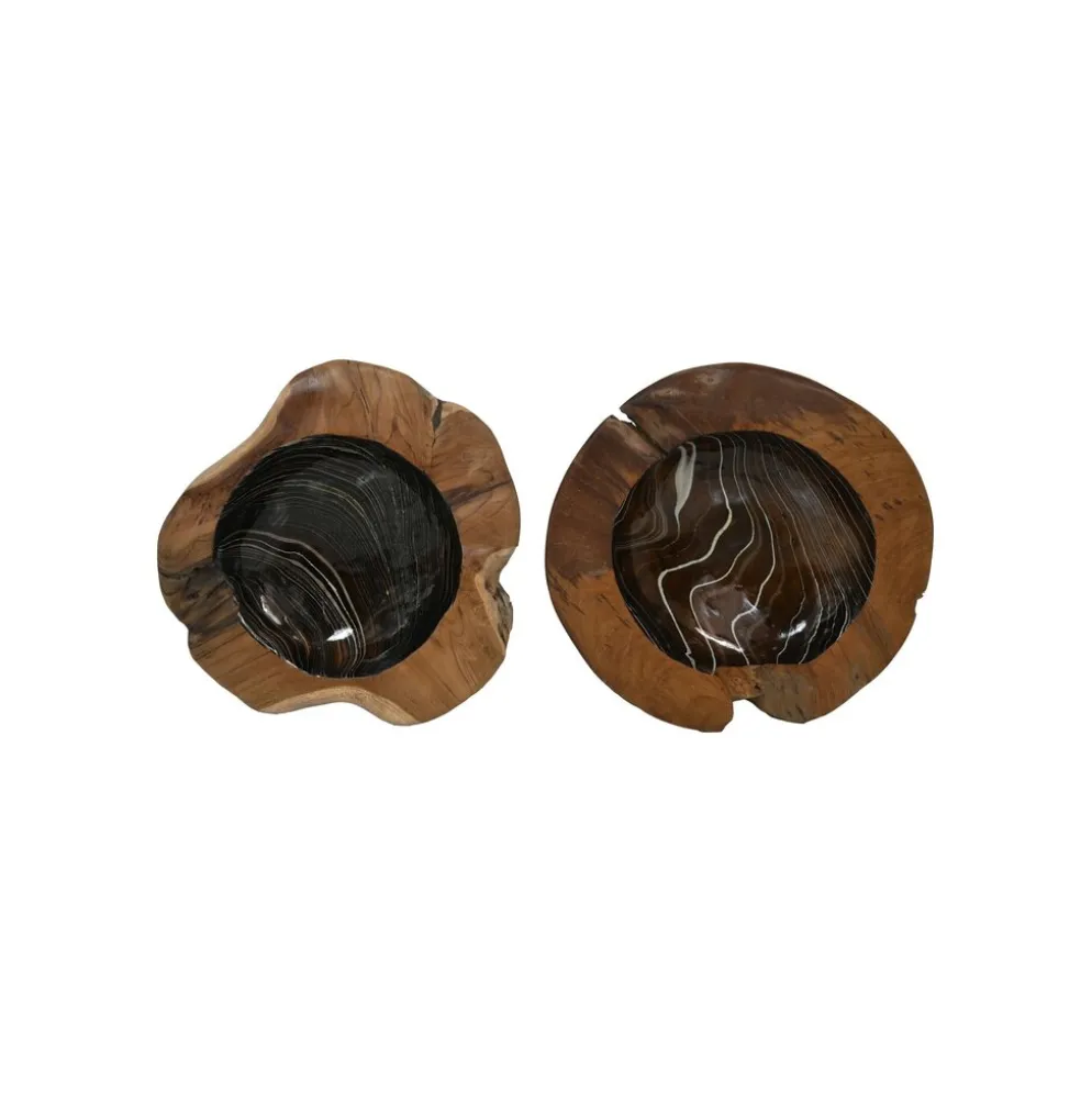 HSM Collection Obstschale Teakholz mit Epoxy