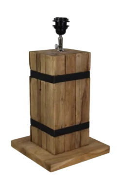 HSM Collection Tischlampe Singa Teak/Eisen