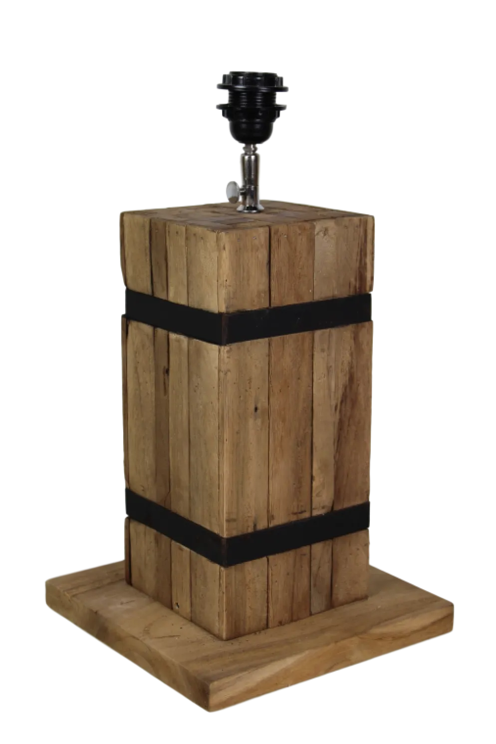 HSM Collection Tischlampe Singa Teak/Eisen