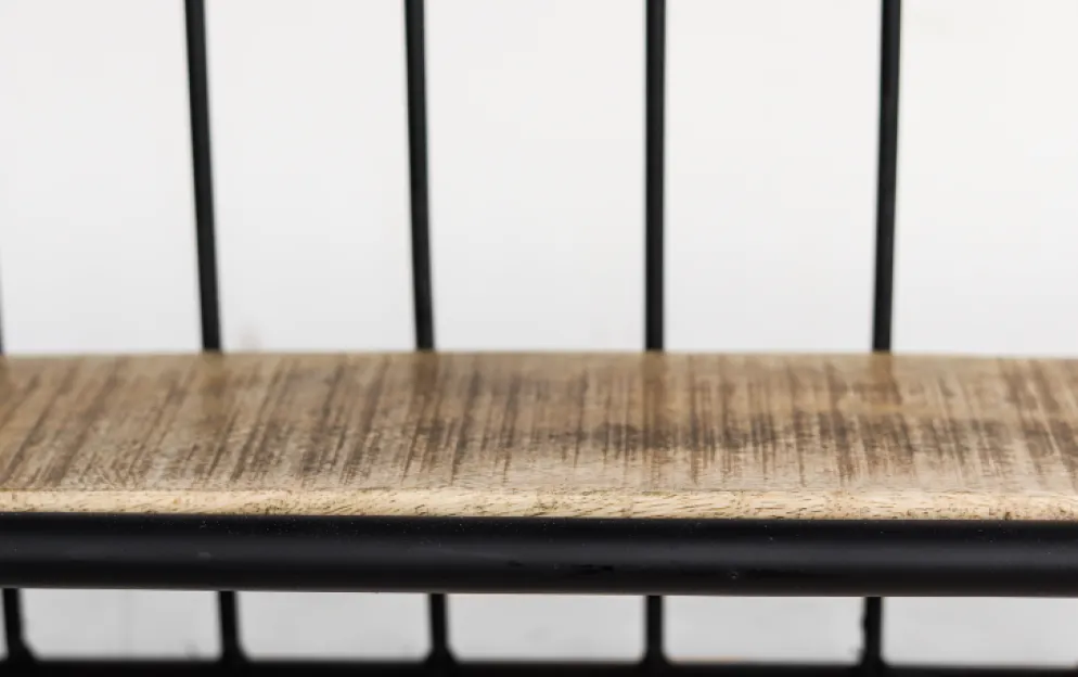 HSM Collection Wandregal Mangoholz/Eisen