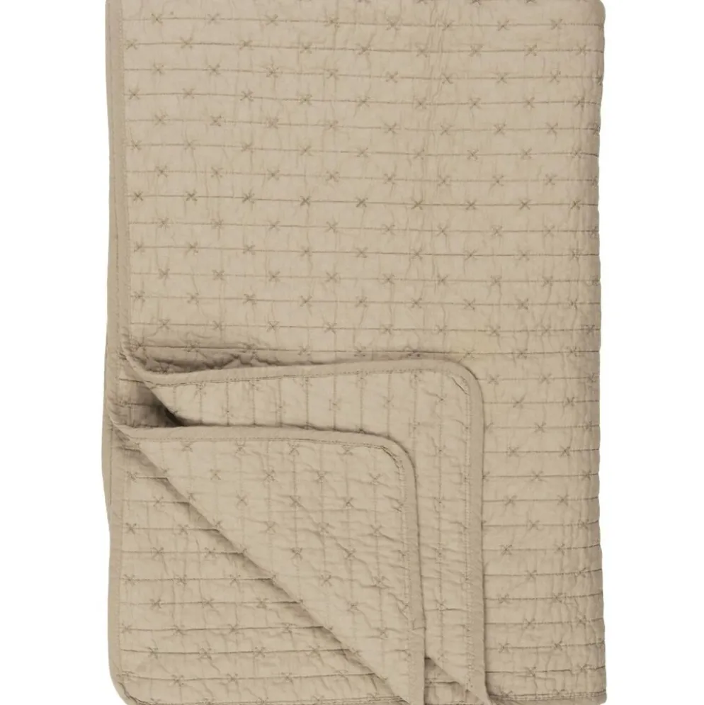 IB Laursen Baumwoll-Quilt mit Kreuzstichen