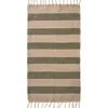 IB Laursen Bodenläufer creme, beige und olivengrüne Streifen