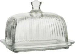 IB Laursen Butterbox aus Glas mit Rillen