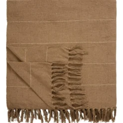 IB Laursen Doppelte Bettdecke Braun mit Streifen 240x240 cm