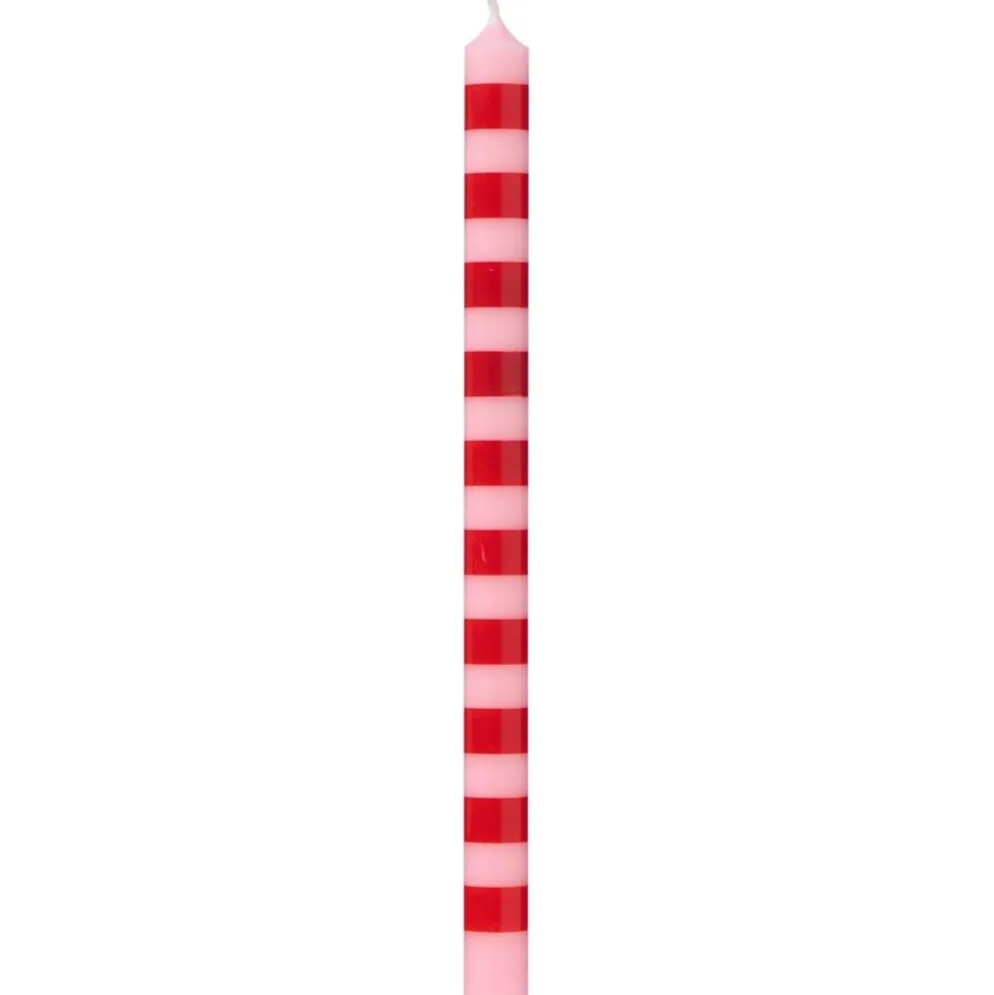 IB Laursen Gestreifte dünne Kerze 20 cm
