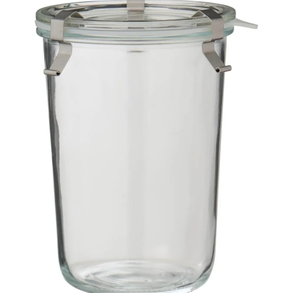 IB Laursen Glasbehälter mit Glasdeckel und Metallclips, luftdicht