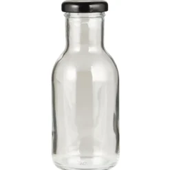 IB Laursen Glas-Flasche mit schwarzem Schraubdeckel