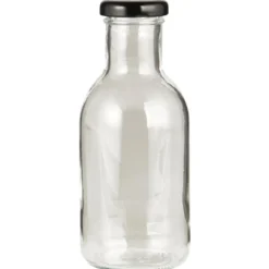IB Laursen Glas-Flasche mit schwarzem Schraubdeckel