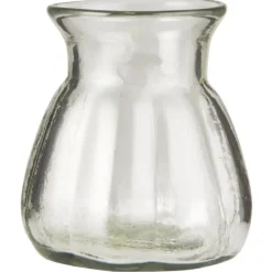 IB Laursen Glas-Vase mit breiten Rillen mundgeblasen