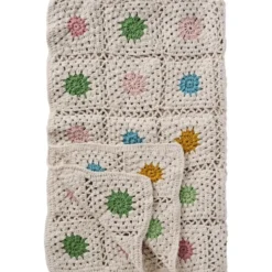 IB Laursen Häkelplaid Blumenwiese aus Baumwolle