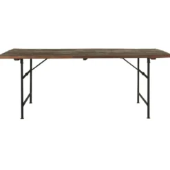 IB Laursen Langer Tisch Unika mit Holzplatte und Metallgestell
