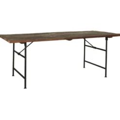 IB Laursen Langer Tisch Unika mit Holzplatte und Metallgestell