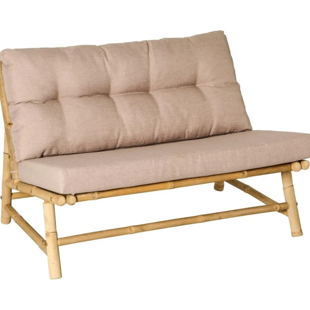 IB Laursen Loungesofa aus Bambus mit Polster