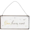 IB Laursen Metallschild Bee here now