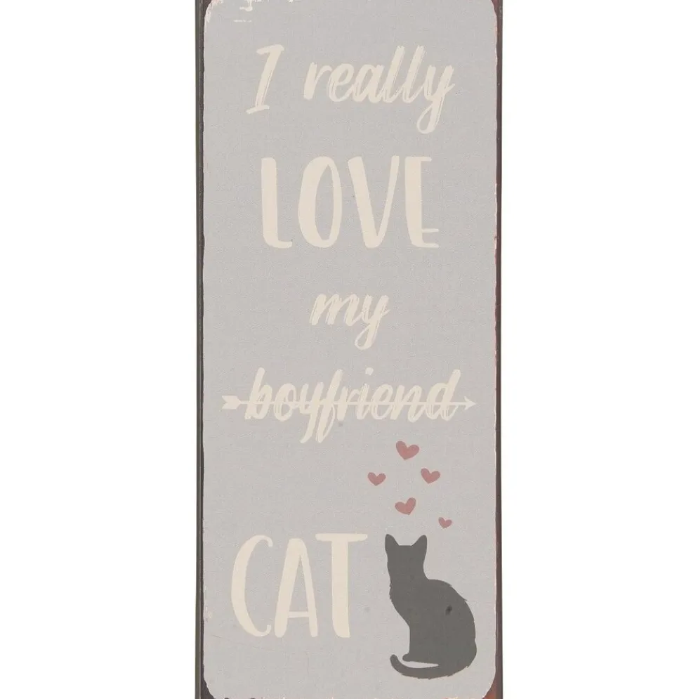 IB Laursen Metallschild I really love my cat
