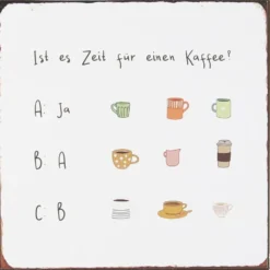 IB Laursen Metallschild Ist es Zeit für einen Kaffee