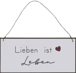 IB Laursen Metallschild Lieben ist leben