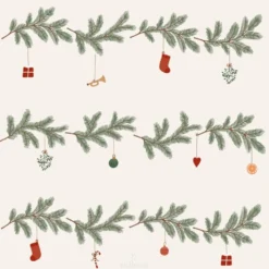IB Laursen Papier Serviette 20x20 cm Weihnachtsgirlanden 50er