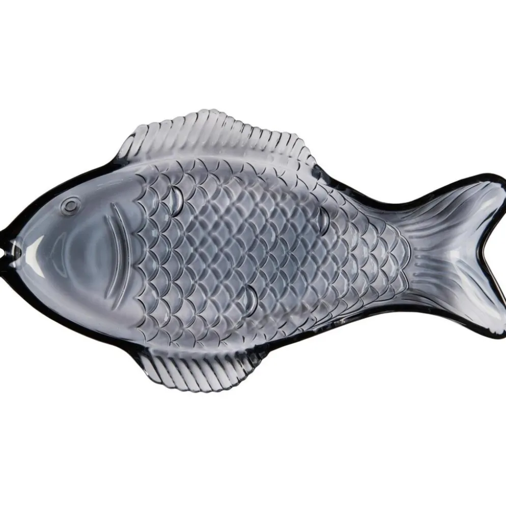 IB Laursen Platte fischförmig aus Glas
