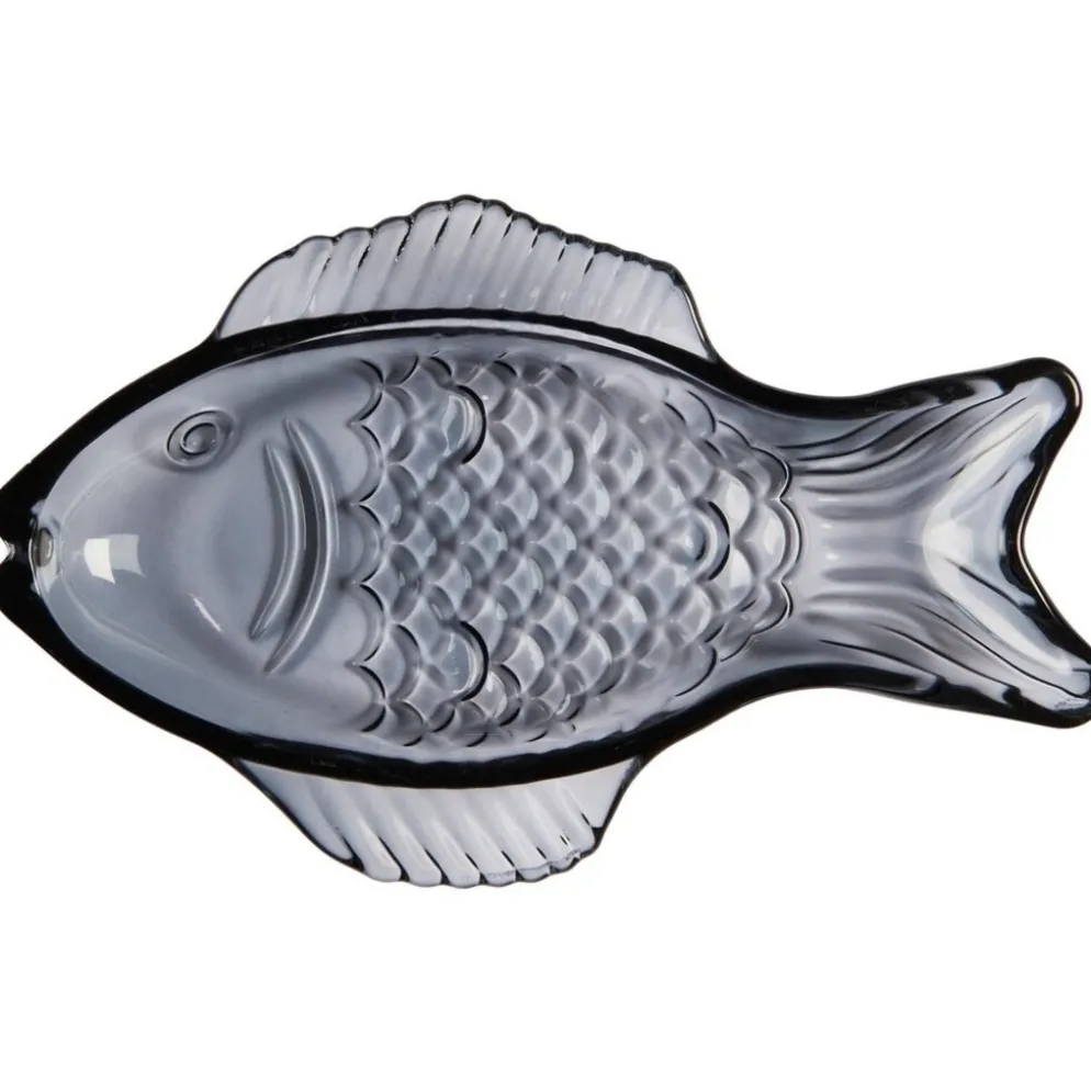 IB Laursen Platte fischförmig aus Glas