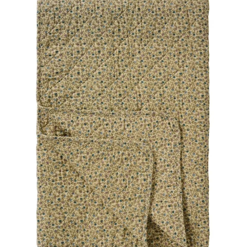 IB Laursen Quilt Creme mit Blauen und Rosa Blumen
