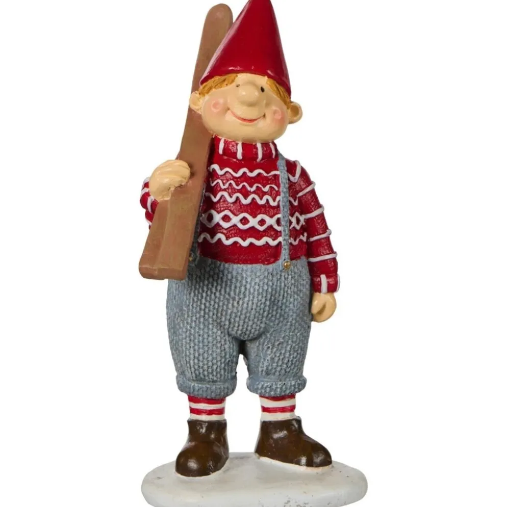 IB Laursen Ribenisserne Wichtel-Figur Ejnar mit Skiern