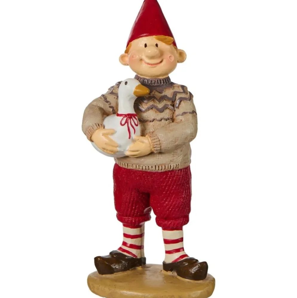 IB Laursen Ribenisserne Wichtel-Figur Sigurd mit Gans Gertrud