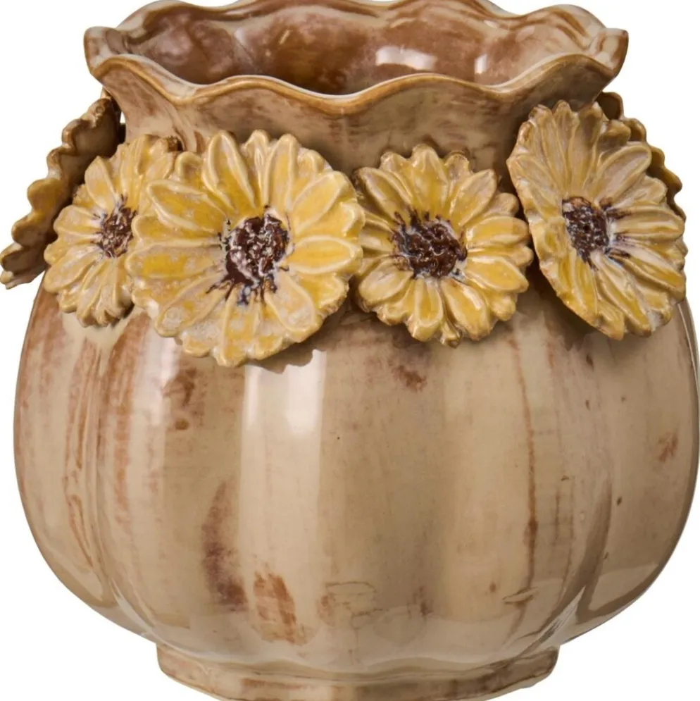 IB Laursen Vase Sonnenblume – Glasiertes Steingut
