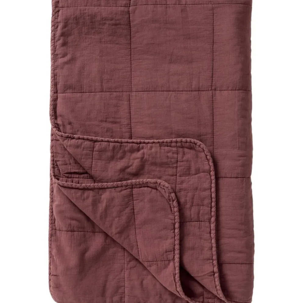 IB Laursen Vintage Quilt unifarben Baumwolldecke