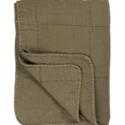 IB Laursen Vintage Quilt unifarben Baumwolldecke
