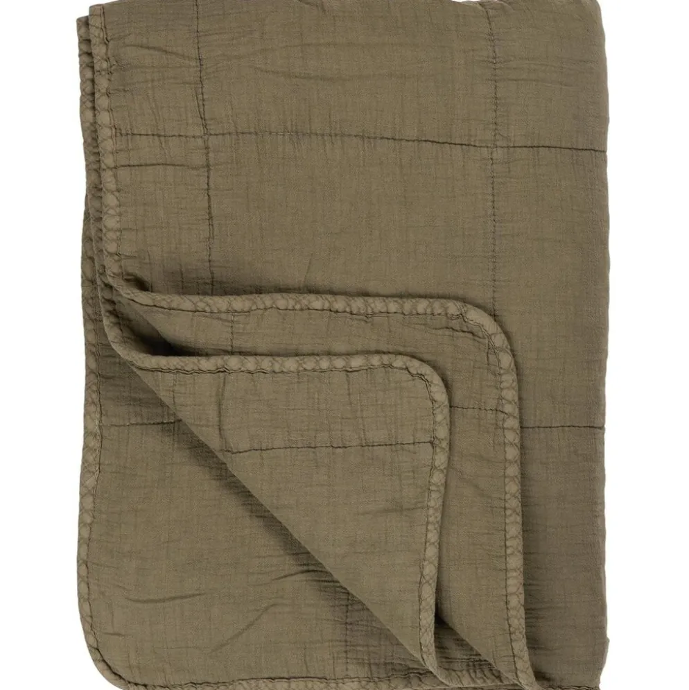 IB Laursen Vintage Quilt unifarben Baumwolldecke