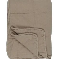 IB Laursen Vintage Quilt unifarben Baumwolldecke