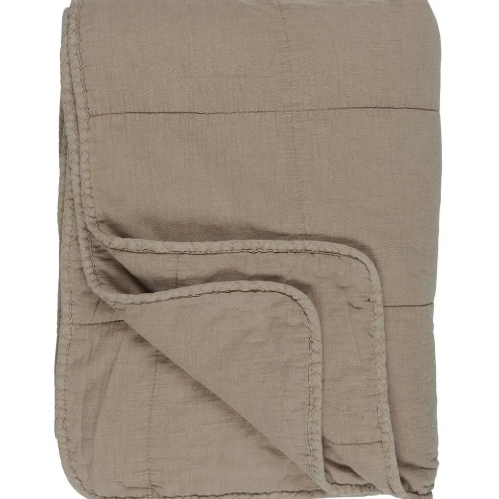 IB Laursen Vintage Quilt unifarben Baumwolldecke