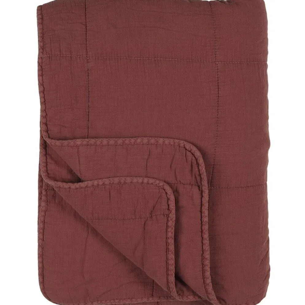 IB Laursen Vintage Quilt unifarben Baumwolldecke