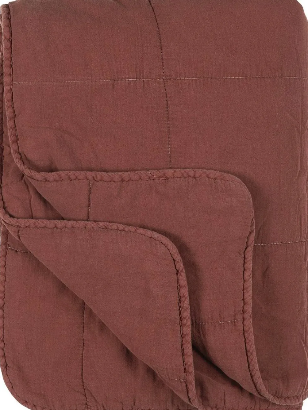 IB Laursen Vintage Quilt unifarben Baumwolldecke