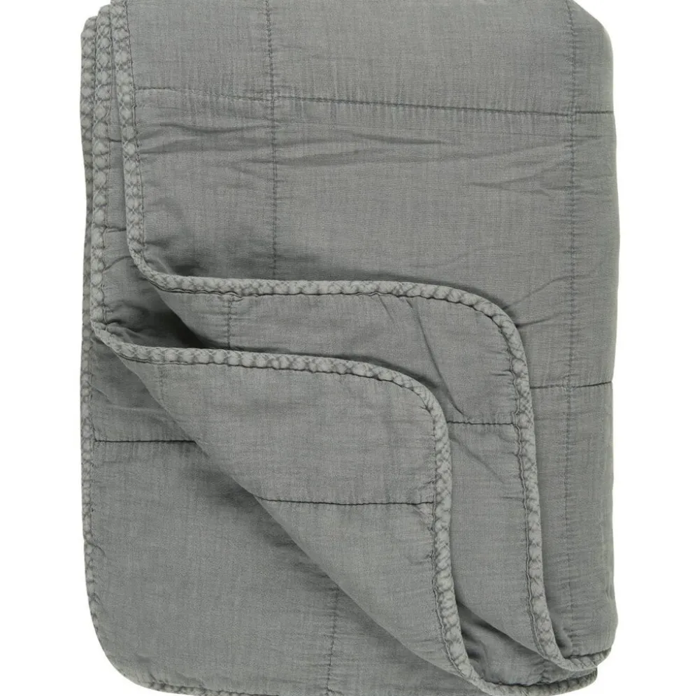 IB Laursen Vintage Quilt unifarben Baumwolldecke