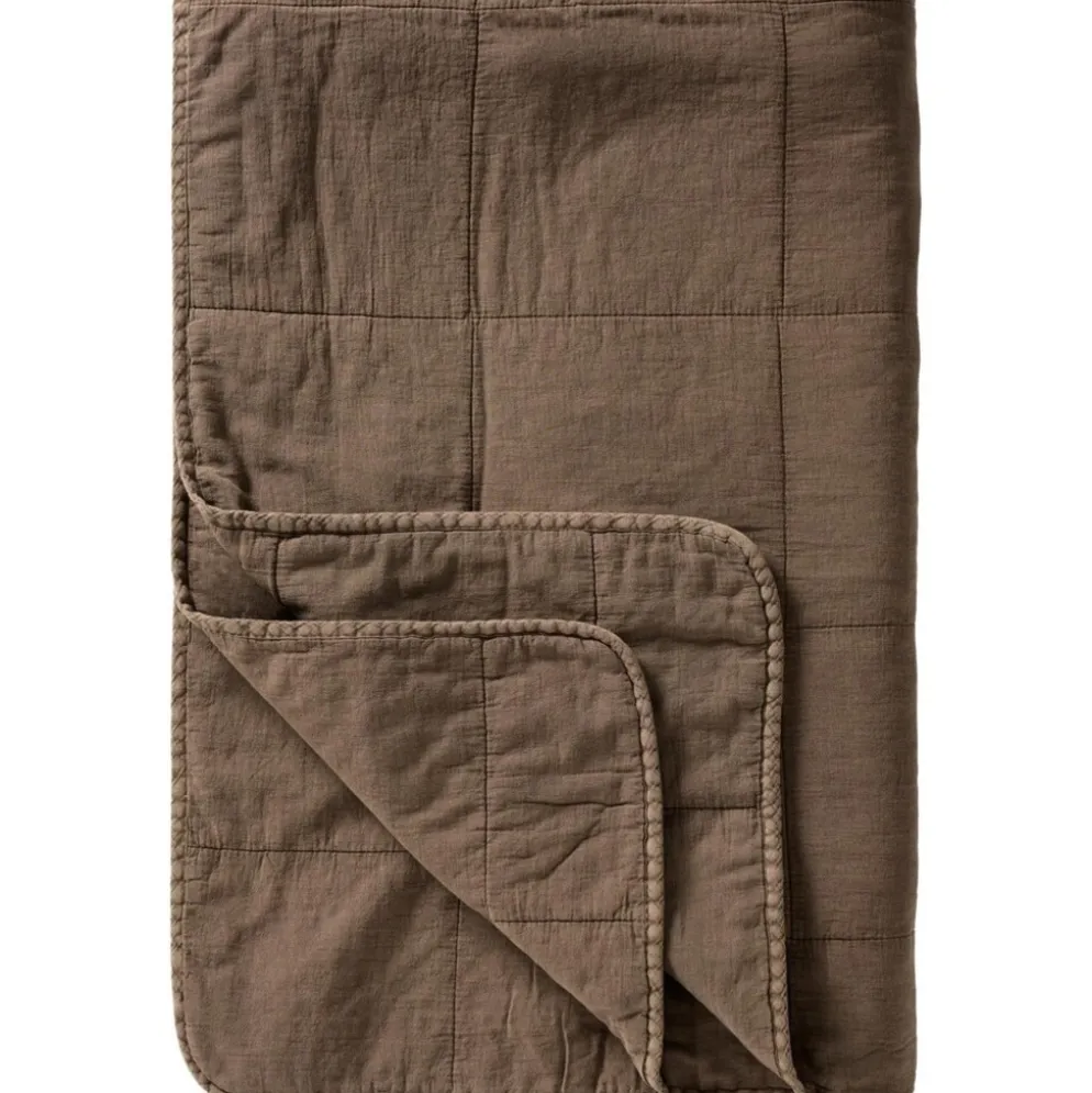 IB Laursen Vintage Quilt unifarben Baumwolldecke