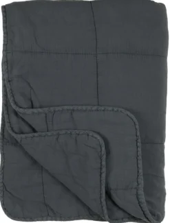 IB Laursen Vintage Quilt unifarben Baumwolldecke