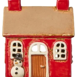 IB Laursen Weihnachtliches Teelichthaus Stillenat mit Schneemann