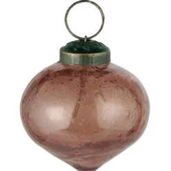 Ib Laursen Weihnachtskugel bubbled Glas zwiebelförmig