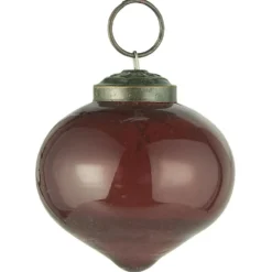 Ib Laursen Weihnachtskugel bubbled Glas zwiebelförmig