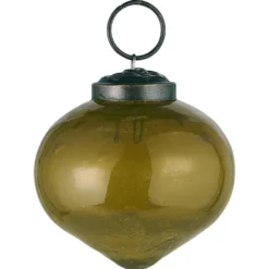 Ib Laursen Weihnachtskugel bubbled Glas zwiebelförmig
