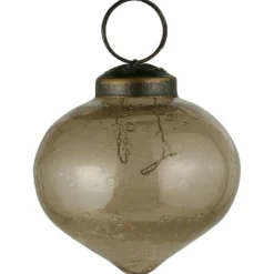 Ib Laursen Weihnachtskugel bubbled Glas zwiebelförmig
