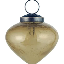 Ib Laursen Weihnachtskugel bubbled Glas zwiebelförmig
