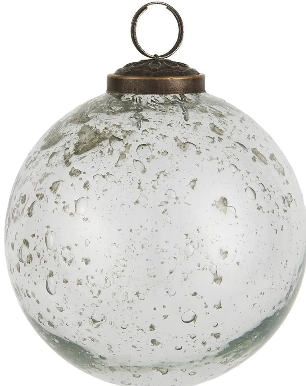 IB Laursen Weihnachtskugel Glas pebbled