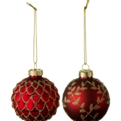 IB Laursen Weihnachtskugel zum Hängen Glitter 2er