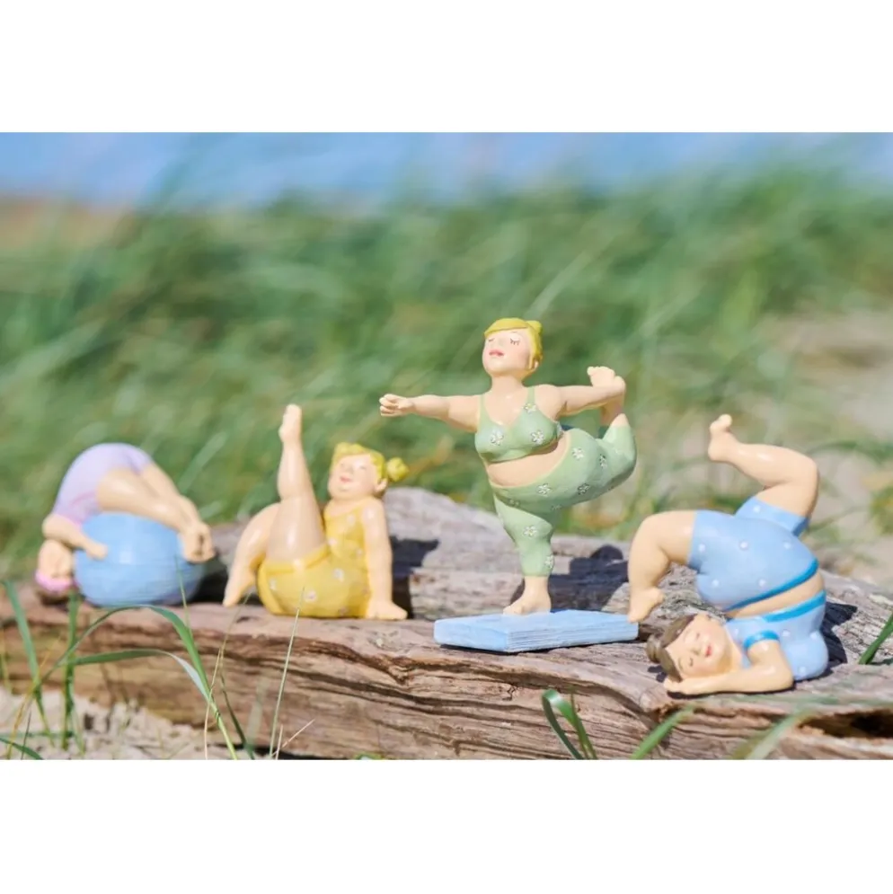 IB Laursen Yoga-Dame - Humorvolle Dekofigur aus Polyresin
