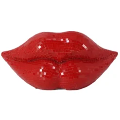Invicta Interior Dekoaufsteller Disco Lip: Rote 3D Mosaik Lippen