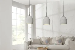 Invicta Interior Hängeleuchte Cement grau 3er