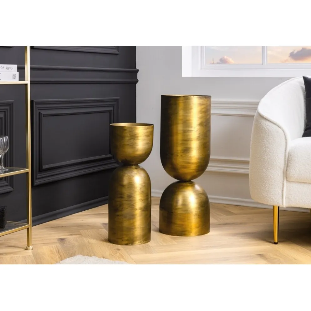 Invicta Interior Invicta SANDGLASS Bodenvase XL Eisen Schwarz